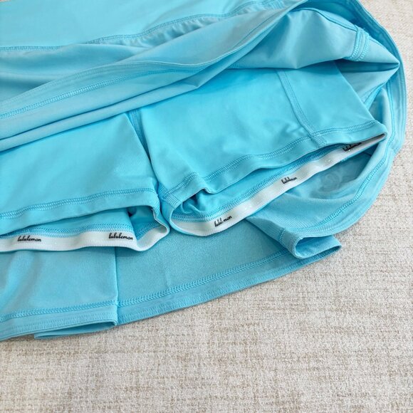 lululemon Cyan Blue SeaWheeze Pace Rival Mid-Rise Skirt size 4 - Picture 10 of 14